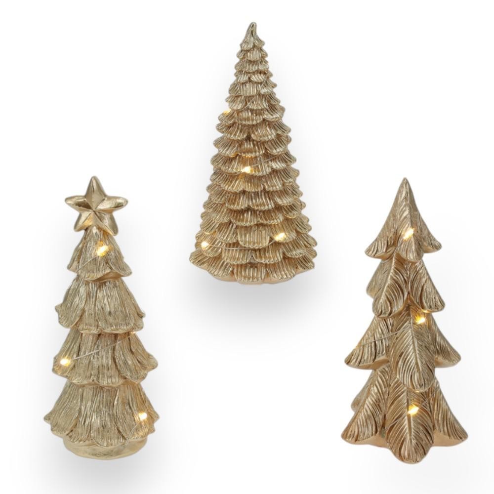 ALBERO ORO 15CM LED 3ASS